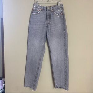 Zara Hi-Rise Straight Leg Jeans